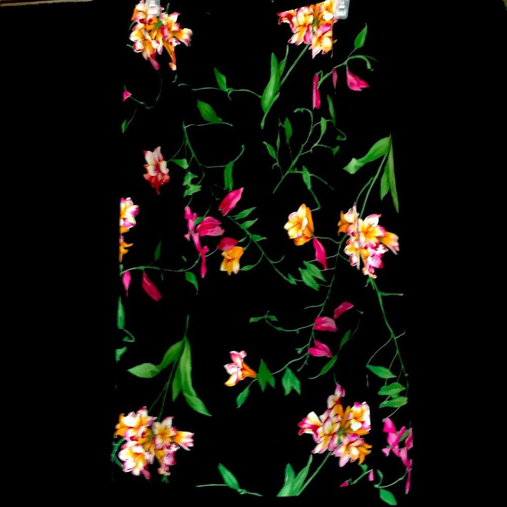 Black/floral skirt and sweater set